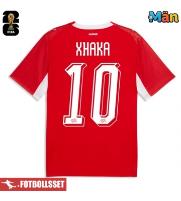 Schweiz Granit Xhaka #10 Hemmatröja VM 2026 Kortärmad
